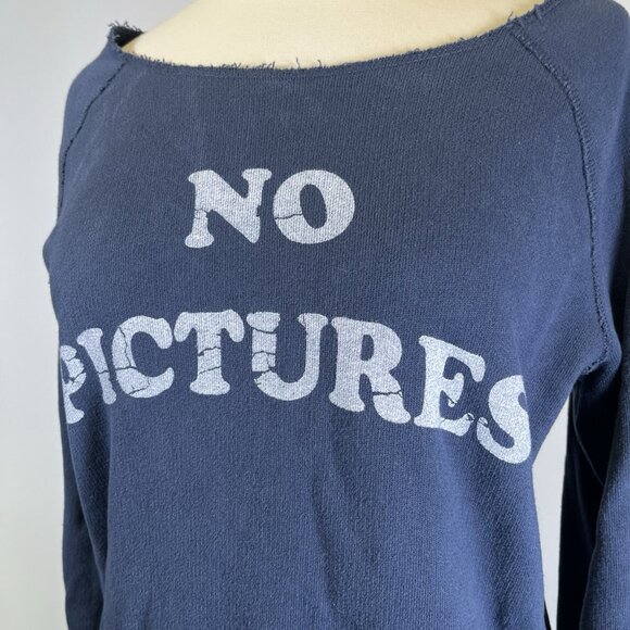 Junk Food No Pictures Influencer Celebrity Off Shoulder Sweater Medium Retro - Picture 5 of 8